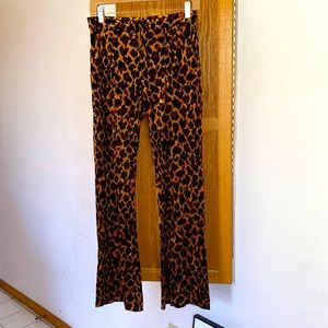 Betsey Johnson velvet animal print pants